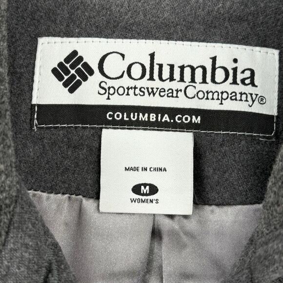 Columbia Women's Wool Blend Jacket Button Front Lined Gray Size M - Picture 3 of 12